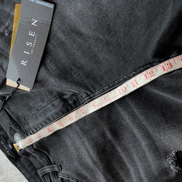 Risen Black Medium Wash High Rise Denim Jeans Size 15 NWT - Picture 12 of 15